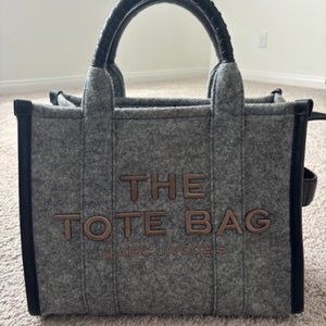 MARC JACOBS FELT FLANNEL SMALL TOTE BAG